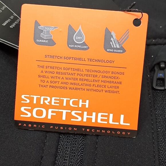 Hawk & Co. Men's NWT Athletic Black Stretch Soft Shell Performance Jacket 2XL - Picture 15 of 16